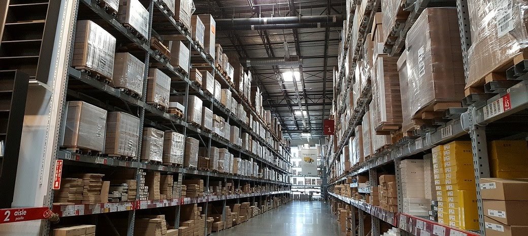 A warehouse in an industrial building in the Czech Republic
