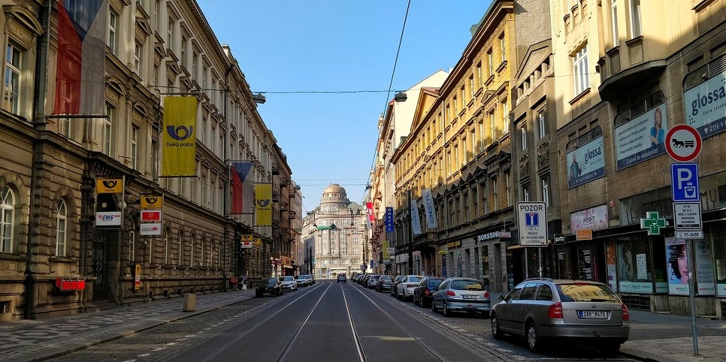 Empty streets of Prague during the Corona pandemic