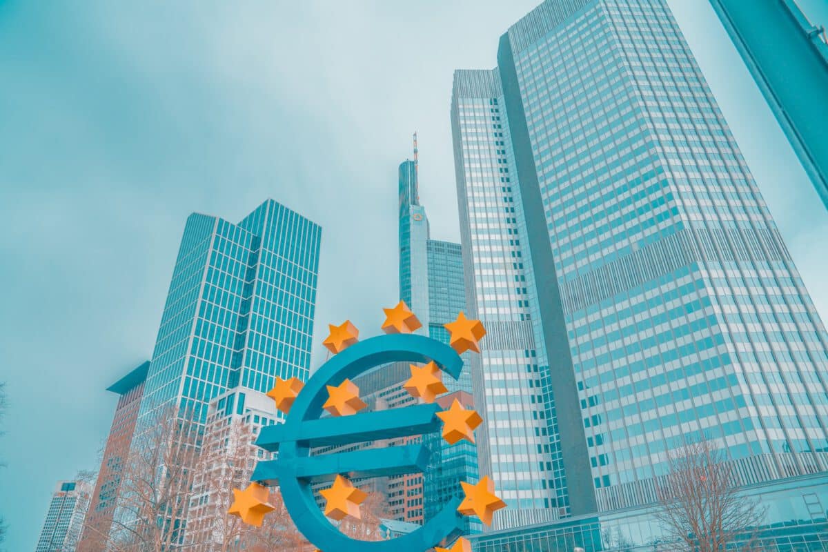 Building with Euro symbol