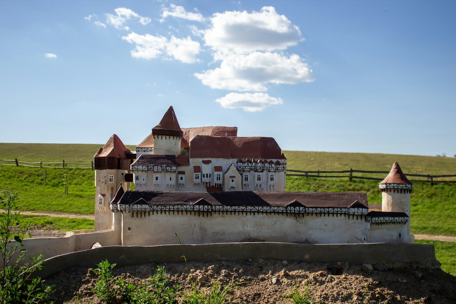 a building with a fence around it